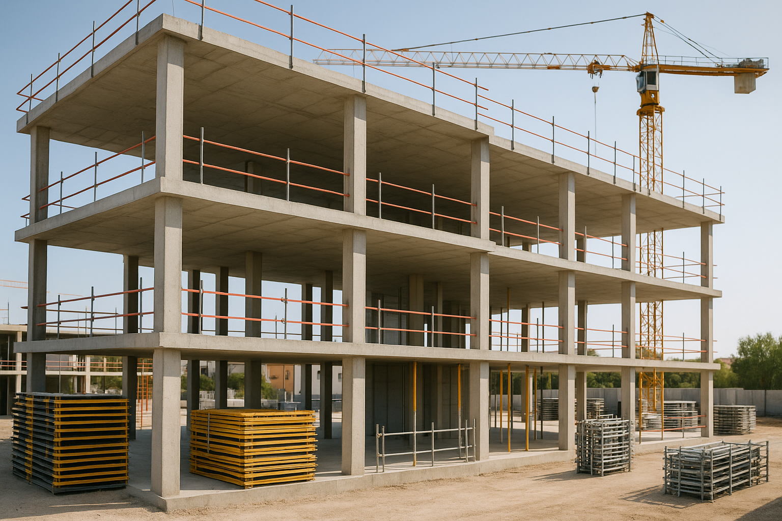 Estructura de hormigón de una obra en construcción, un proceso que exige un buen comparativo de ofertas.